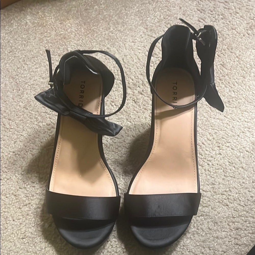 Torrid Black Ankle Strap Heels